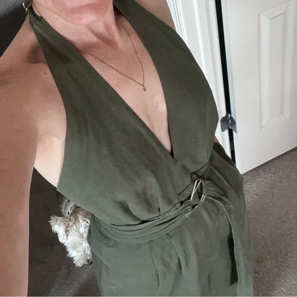 Adam Lippes x RTR Sage Halter Jumpsuit - Wide-Leg Open Back Design - Picture 8 of 8